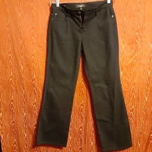 TALBOTS BLACK FLARE/WIDE LEG/BOOT CUT WOMEN'S JEANS LIKE NEW
